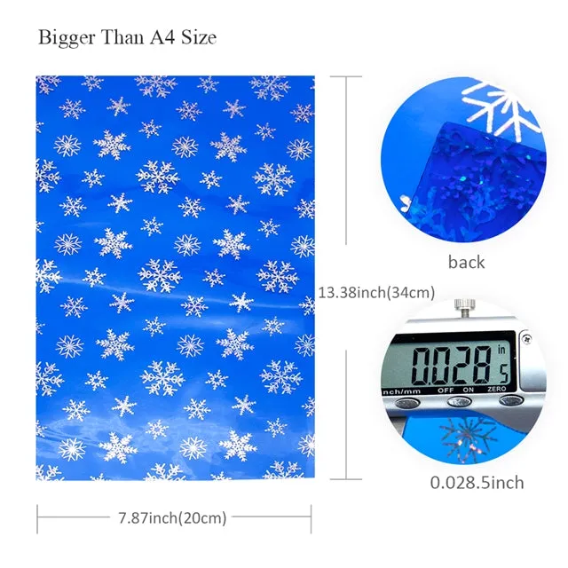 ⋅ Crystal Holographic Snowflakes ⋅ Clear Transparent  & Silver