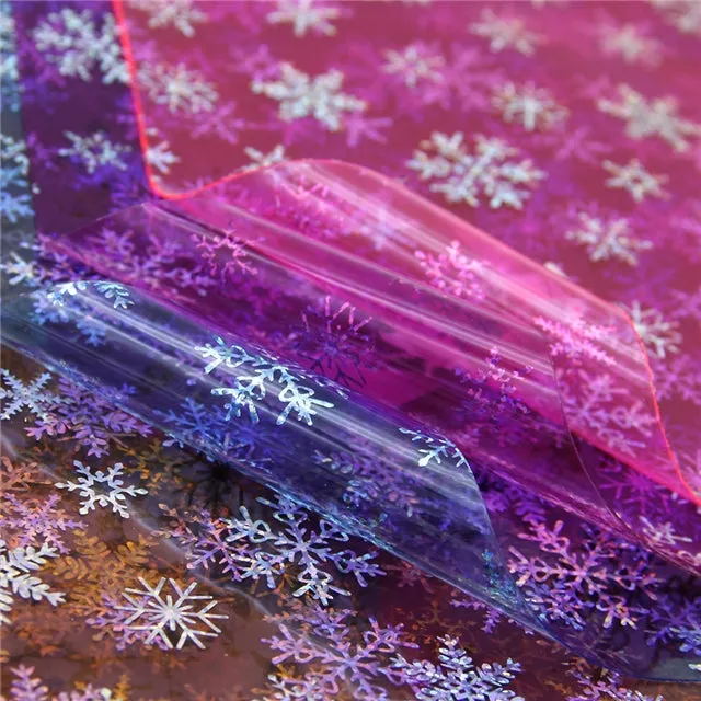⋅ Crystal Holographic Snowflakes ⋅ Clear Transparent  & Silver