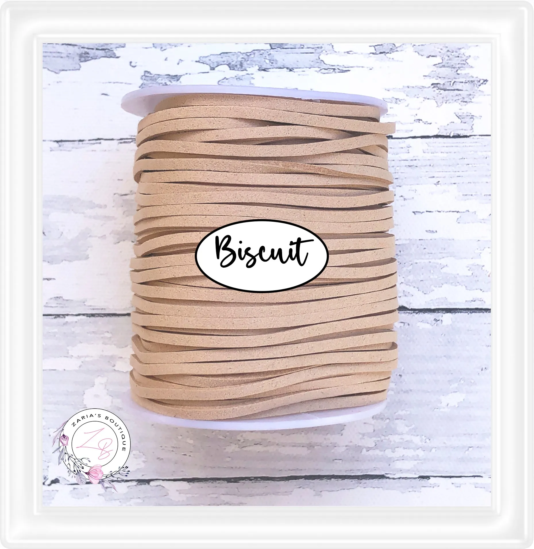⋅ Faux Suede Cord ⋅ 2.7mm ⋅ Biscuit ⋅ 5 Metres ⋅
