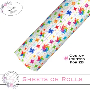 ⋅  Pinwheels ⋅ Custom Luxe Vegan Faux Leather ⋅ Sheets or Rolls! ⋅