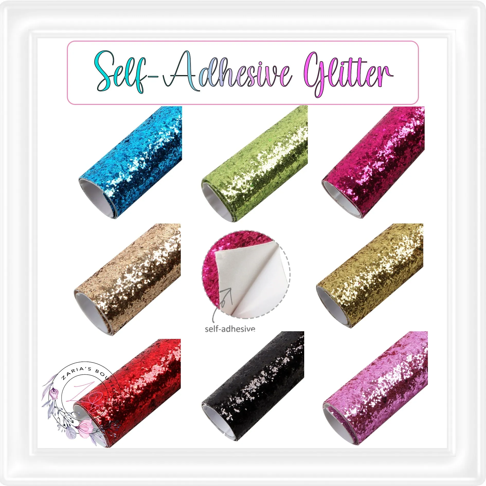 ⋅ Self-Adhesive Backed Medium Glitter ⋅ For Double-Sided Projects ⋅ GOLD ⋅