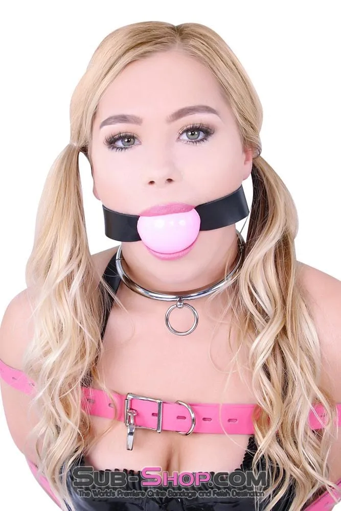 1880A      2" Large Ball Gag, Bright Pink