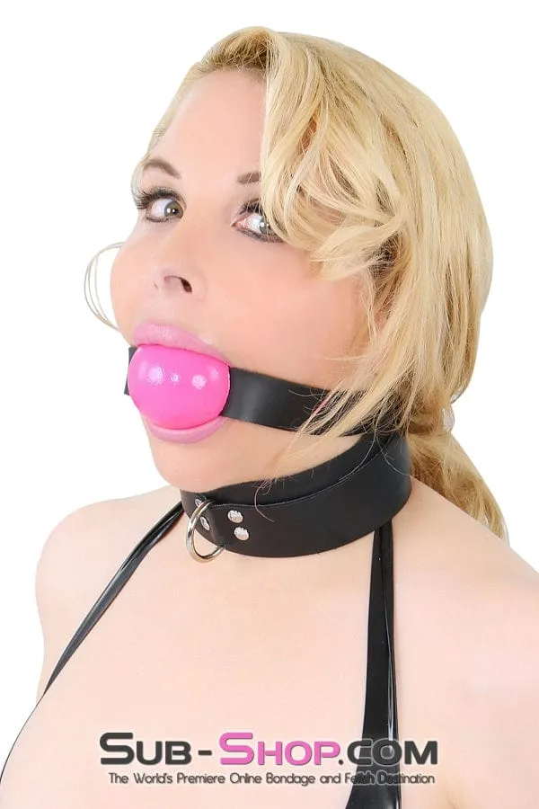 1880A      2" Large Ball Gag, Bright Pink