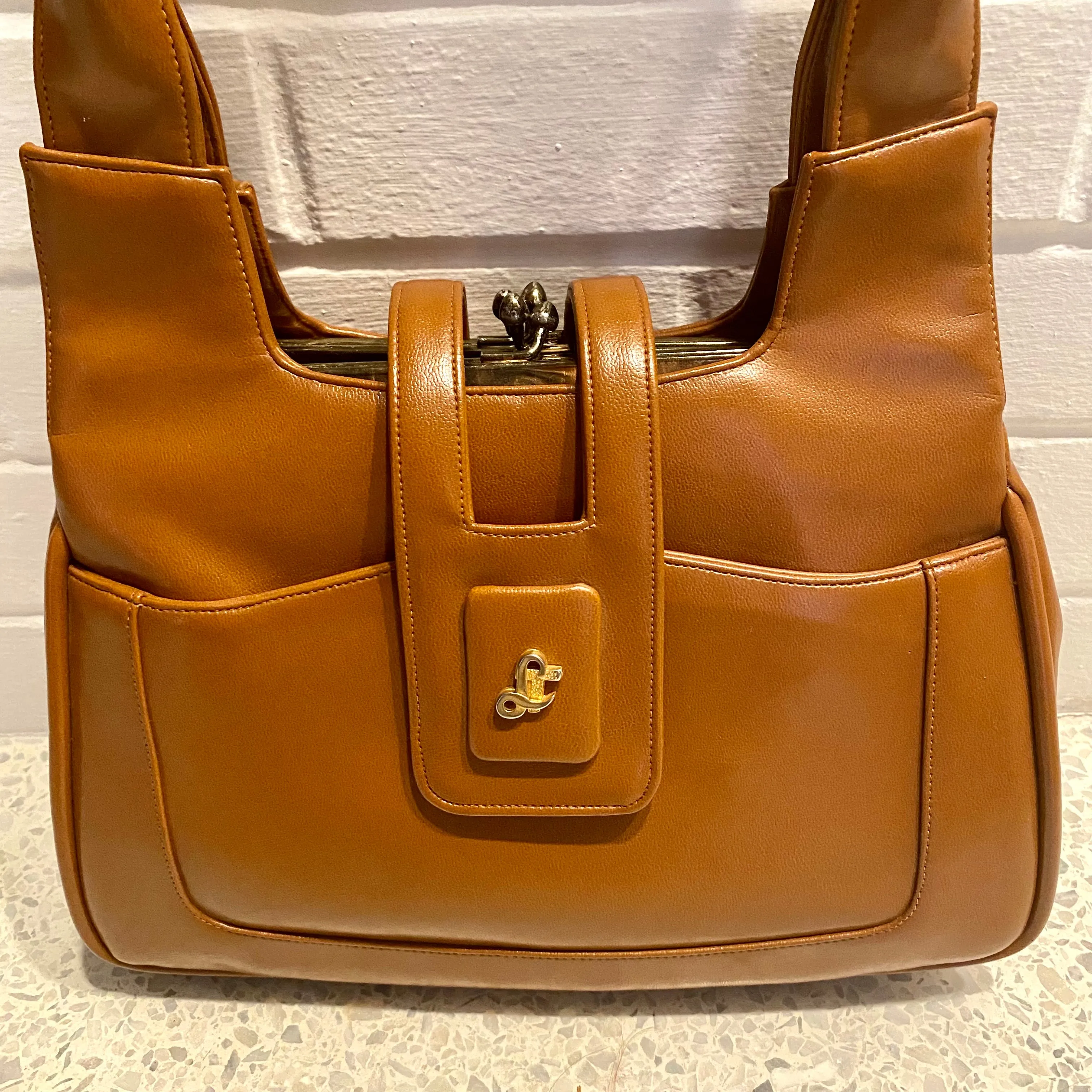 1970s Lou Taylor Leather Handbag