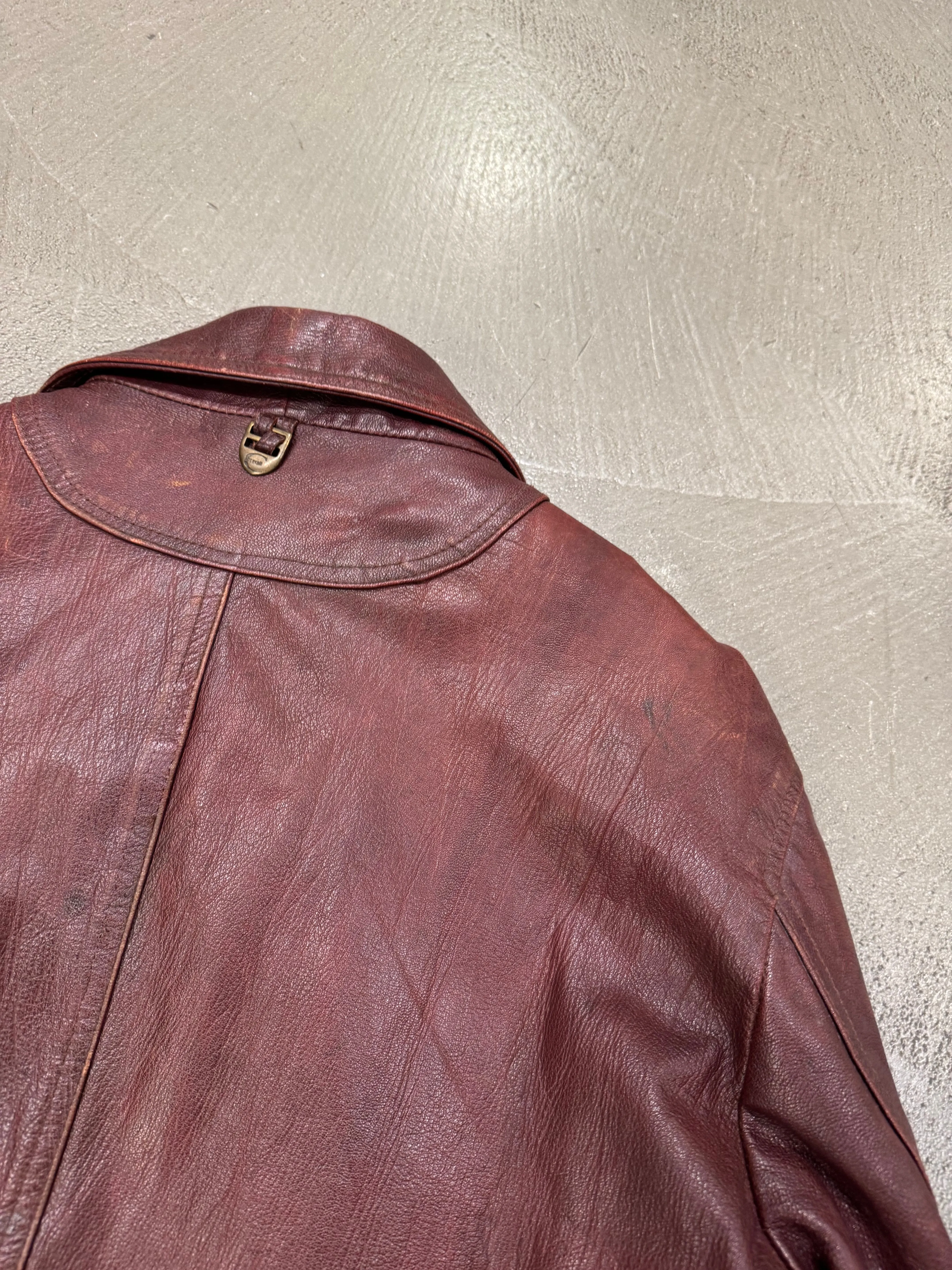 2004 Roberto Cavalli faded zipper leather jacket