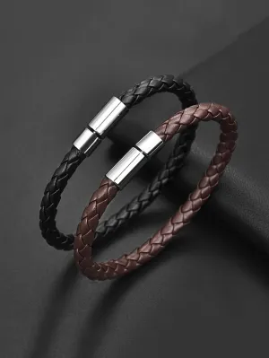 2pcs Men Magnetic Buckle Bracelet - Multicolor