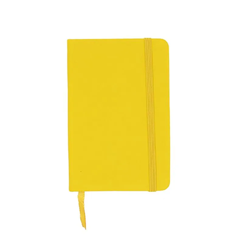 A6 Notebook with Elastic Band and Ribbon Bookmark