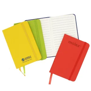 A6 Notebook with Elastic Band and Ribbon Bookmark
