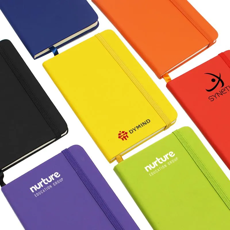 A6 Notebook with Elastic Band and Ribbon Bookmark