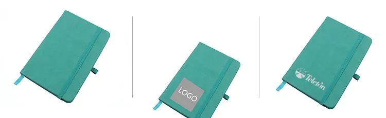 A6 Notebook With Pu Leather Cover, Elastic Band Closure And Pen Holder