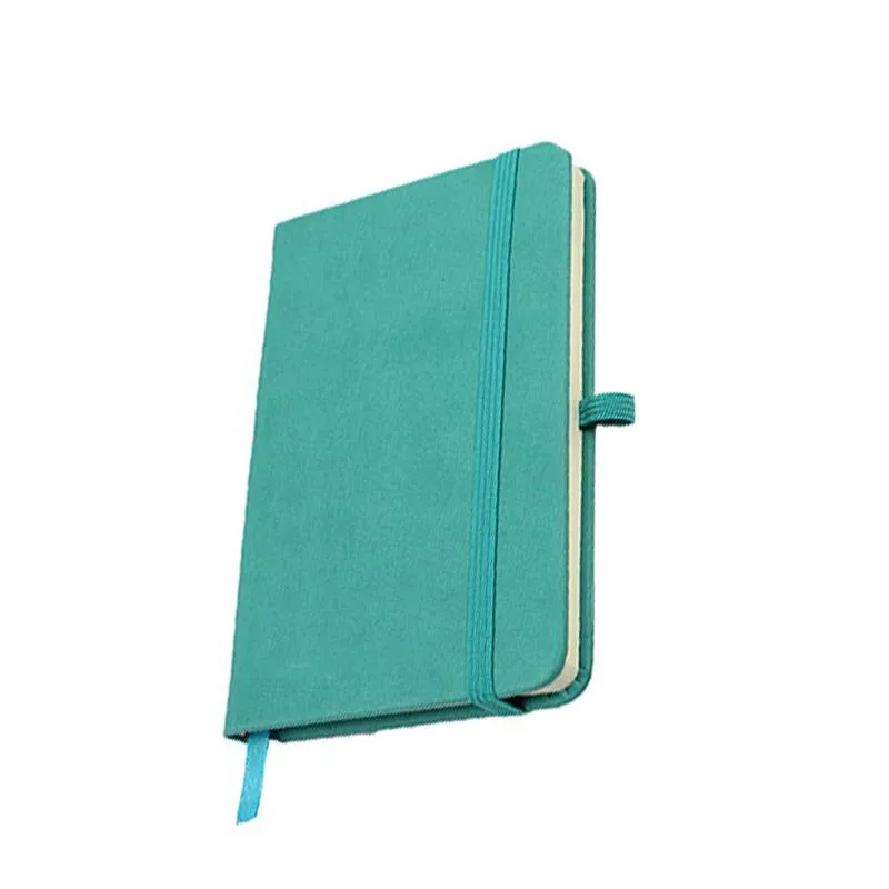 A6 Notebook With Pu Leather Cover, Elastic Band Closure And Pen Holder