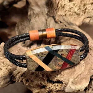 Abstract Stripes Bracelet Sm 7.25"