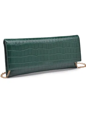 Adelle Clutch in Hunter Green
