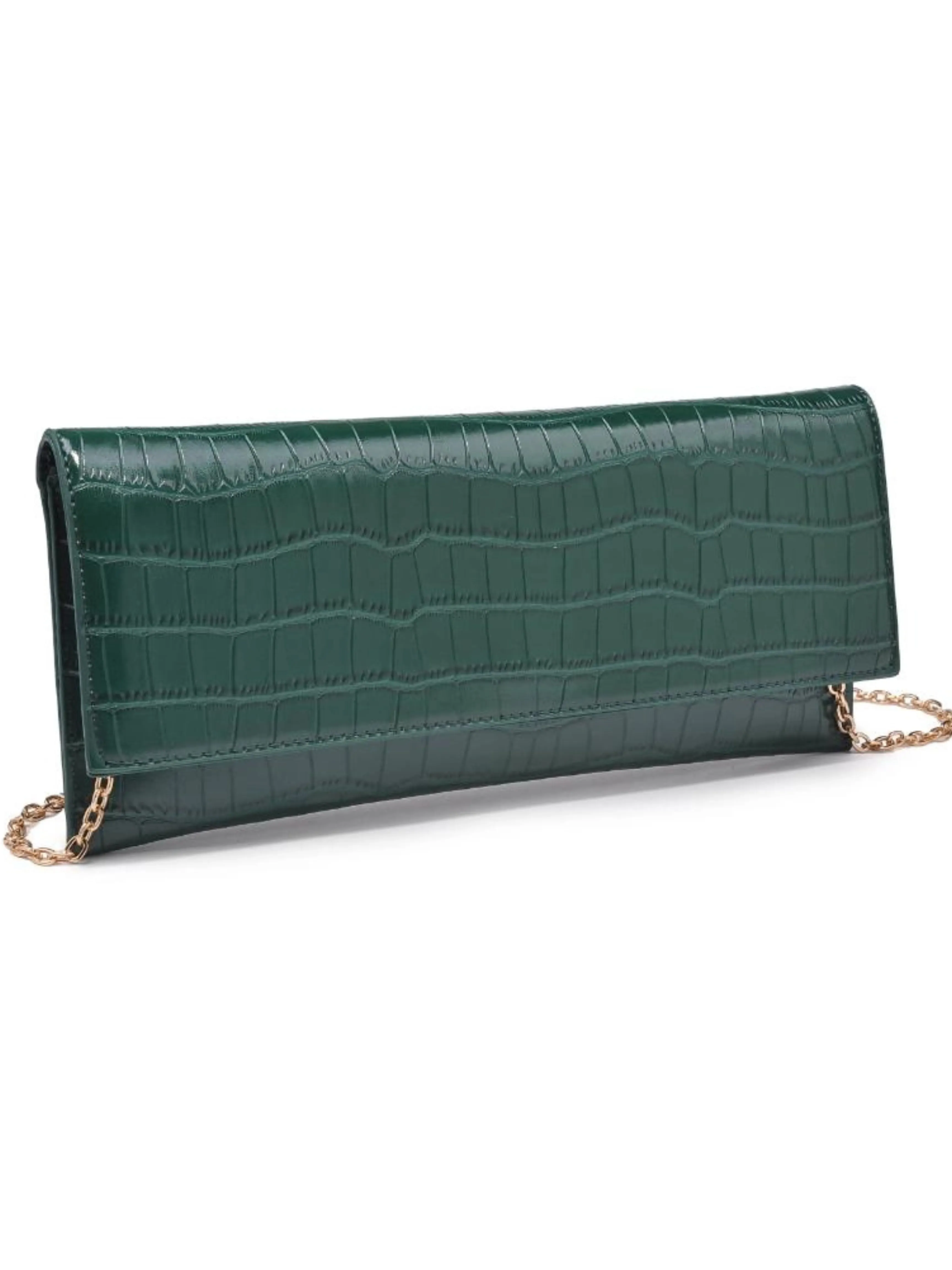 Adelle Clutch in Hunter Green