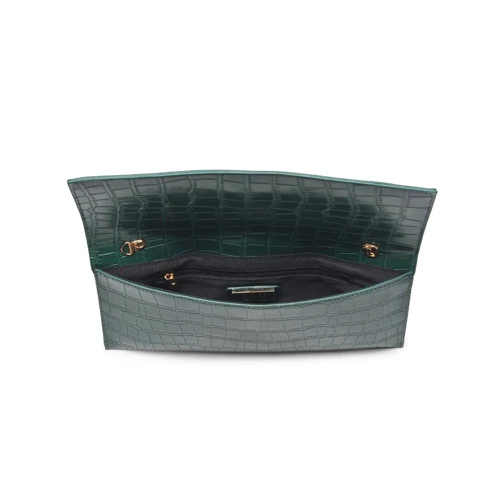 Adelle Clutch in Hunter Green