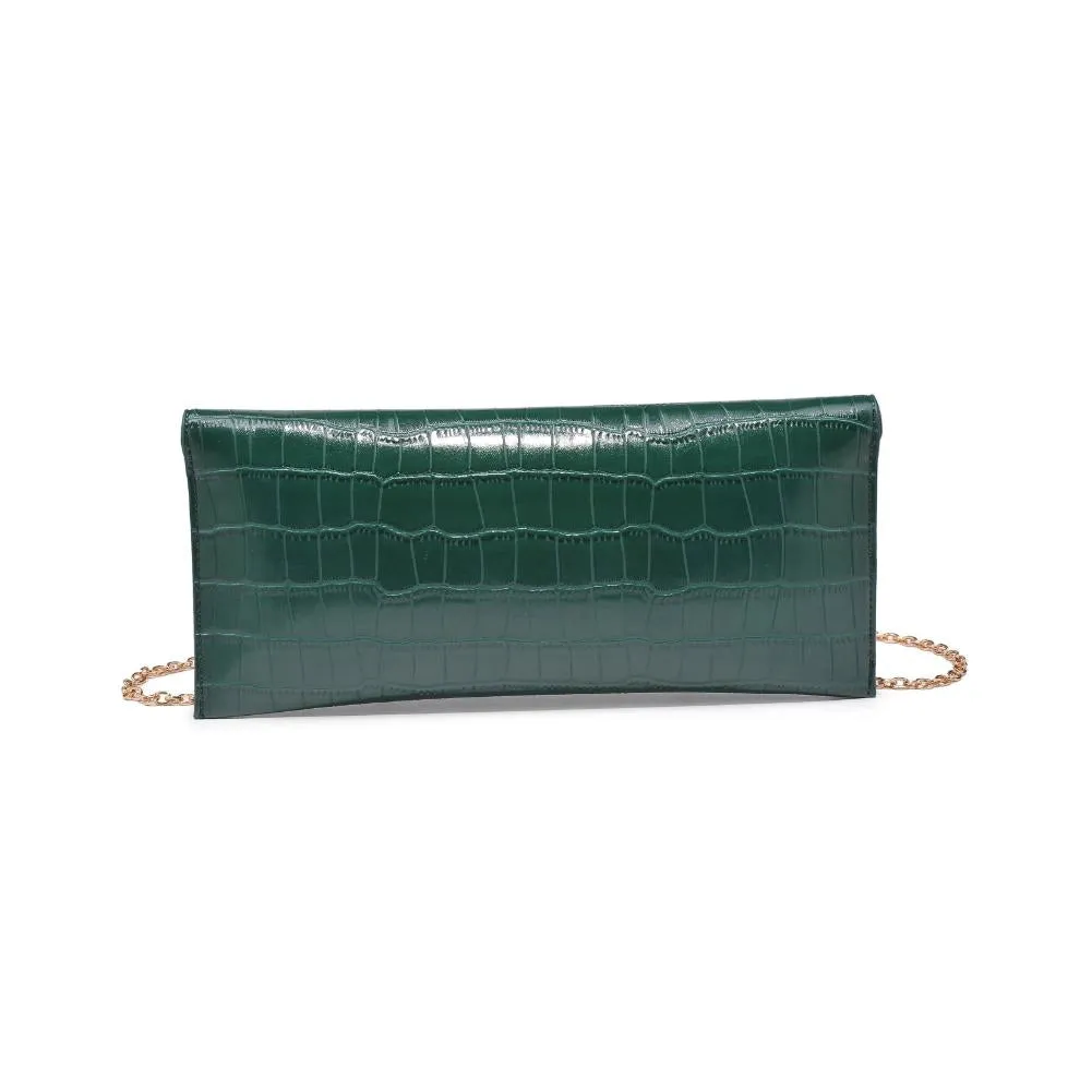 Adelle Clutch in Hunter Green
