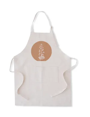 Agave Bloom Brown Apron, College Student Gift, Eco Friendly, Christmas Gift, Mother's Day Gift