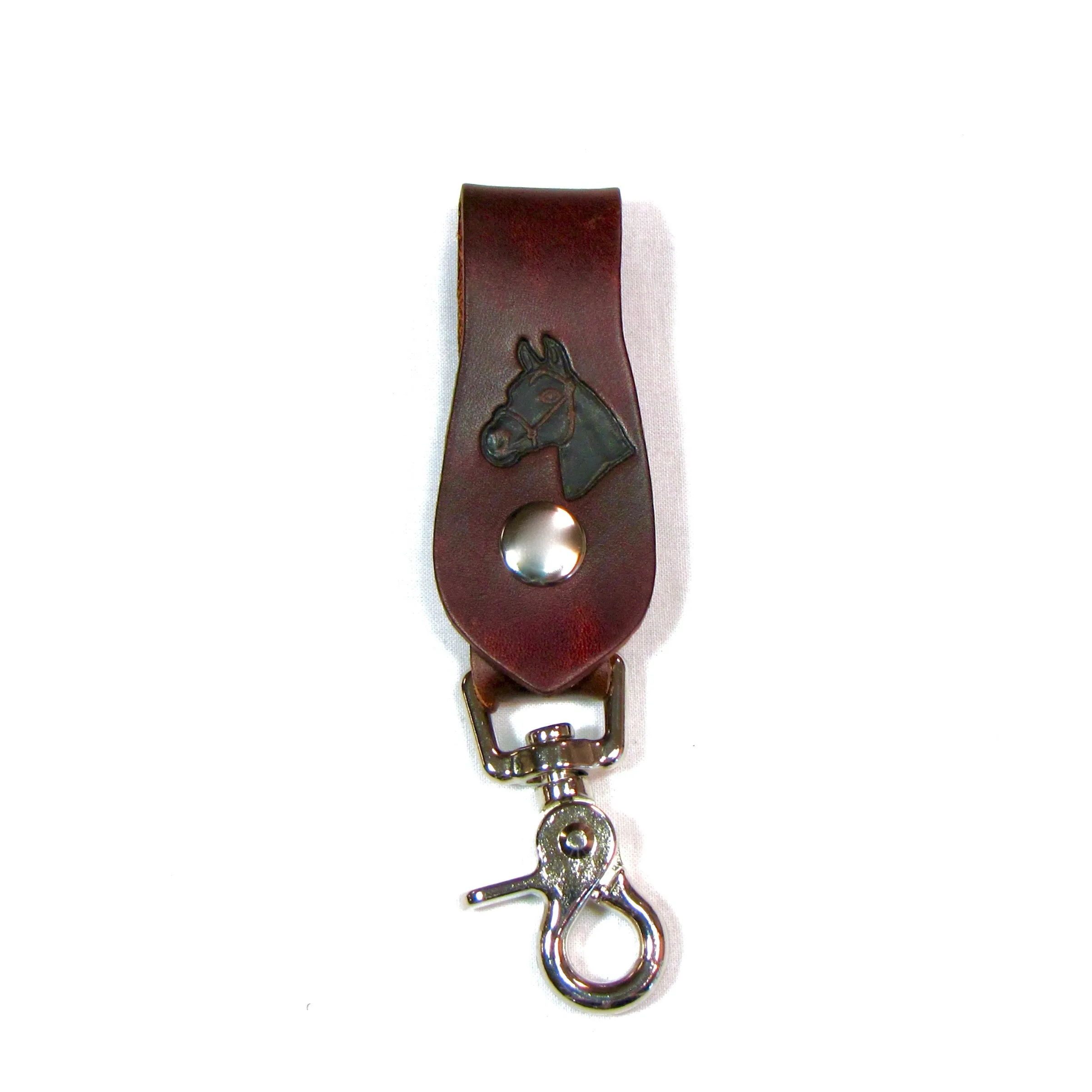 AK07-HT  Antique Finish Claw Hook Key Fob- Horse Head