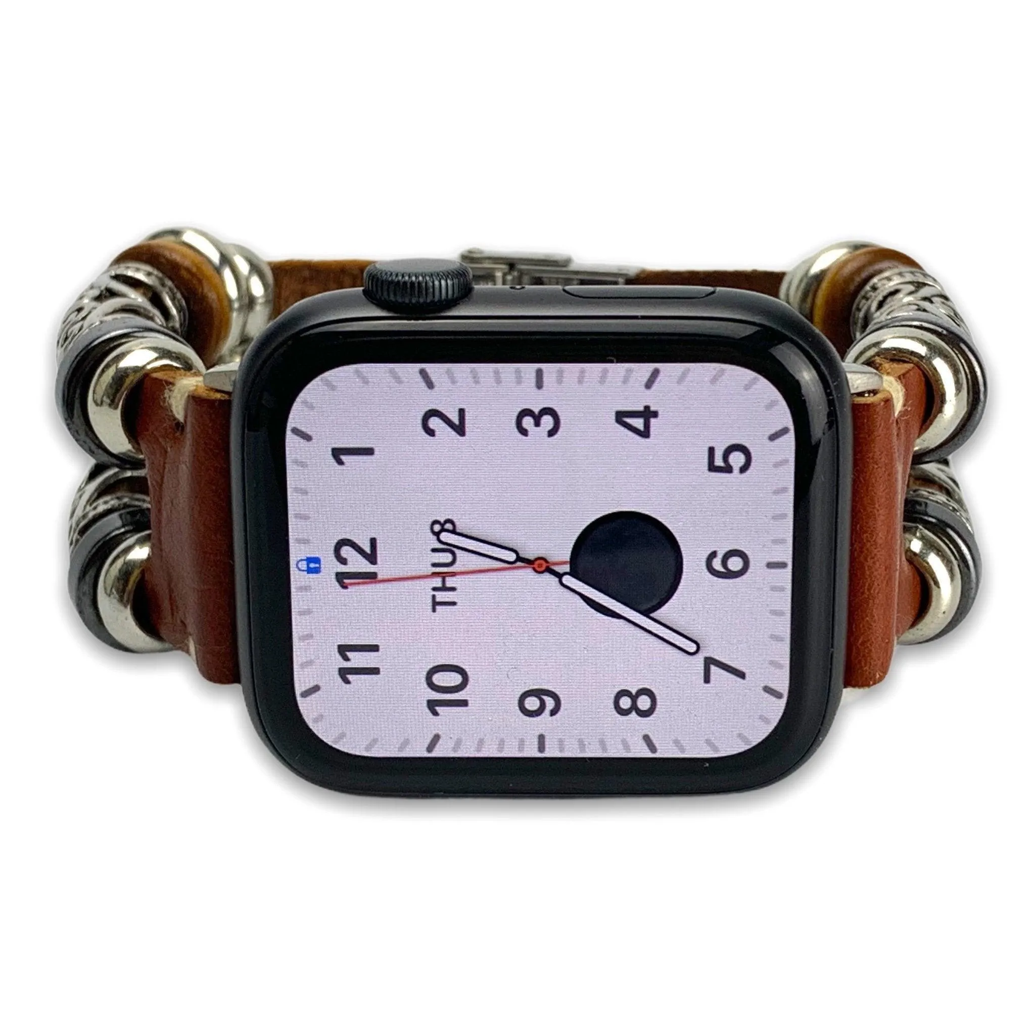 Alexis Leather Embossed Ornament Wrist band For Apple Watch Series 1 - 7 (5 colours)