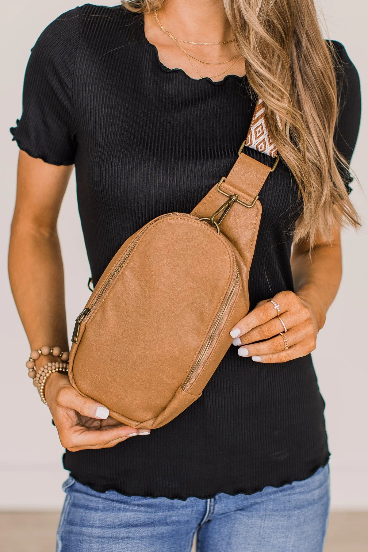 Always On The Go Sling Bag- Tan