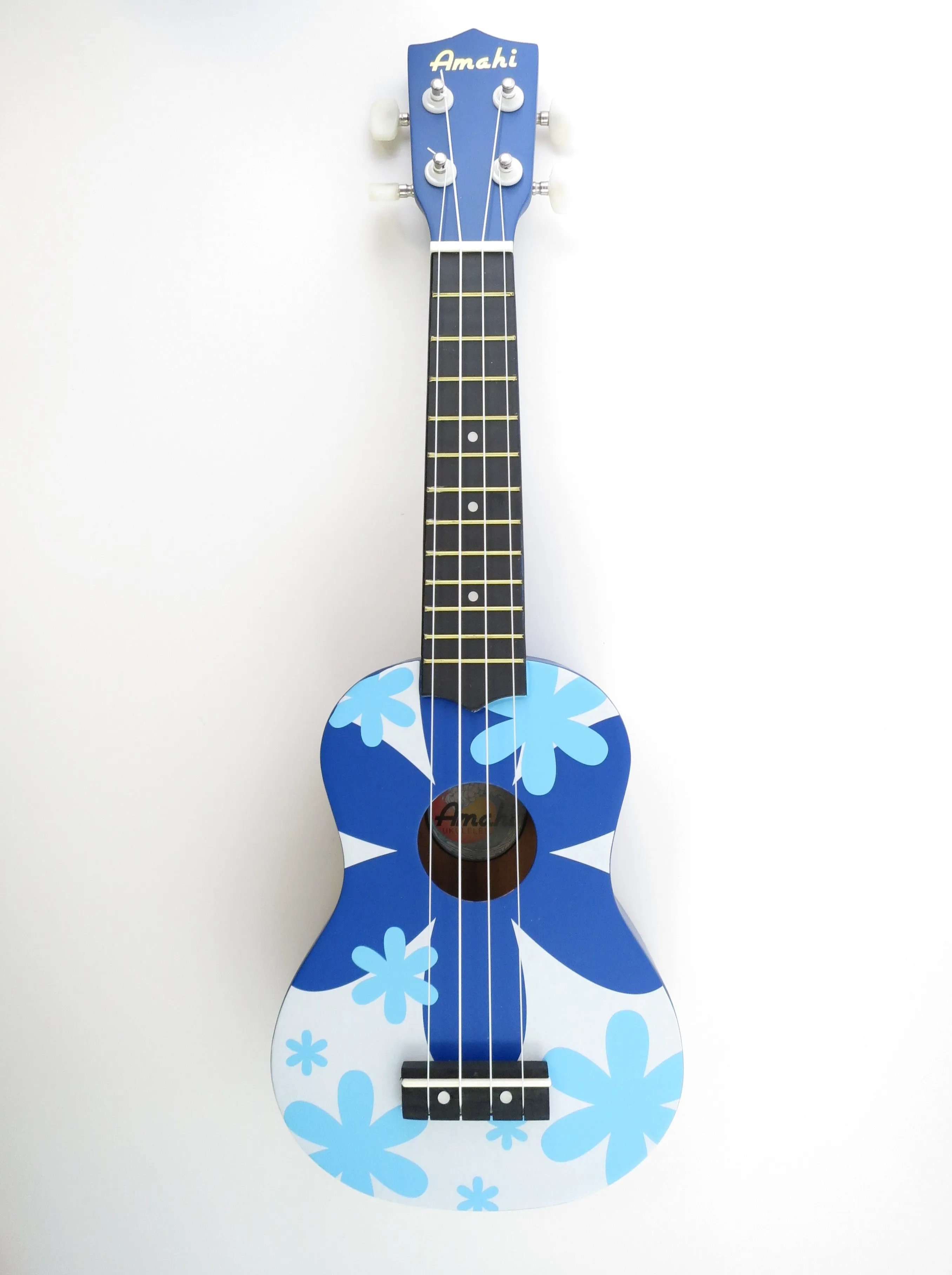 Amahi Blue Flower Soprano Ukulele DDUK-8