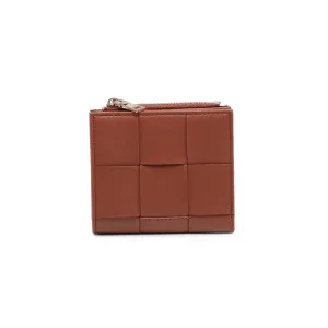 Amelie Woven Card Holder- Chocolate