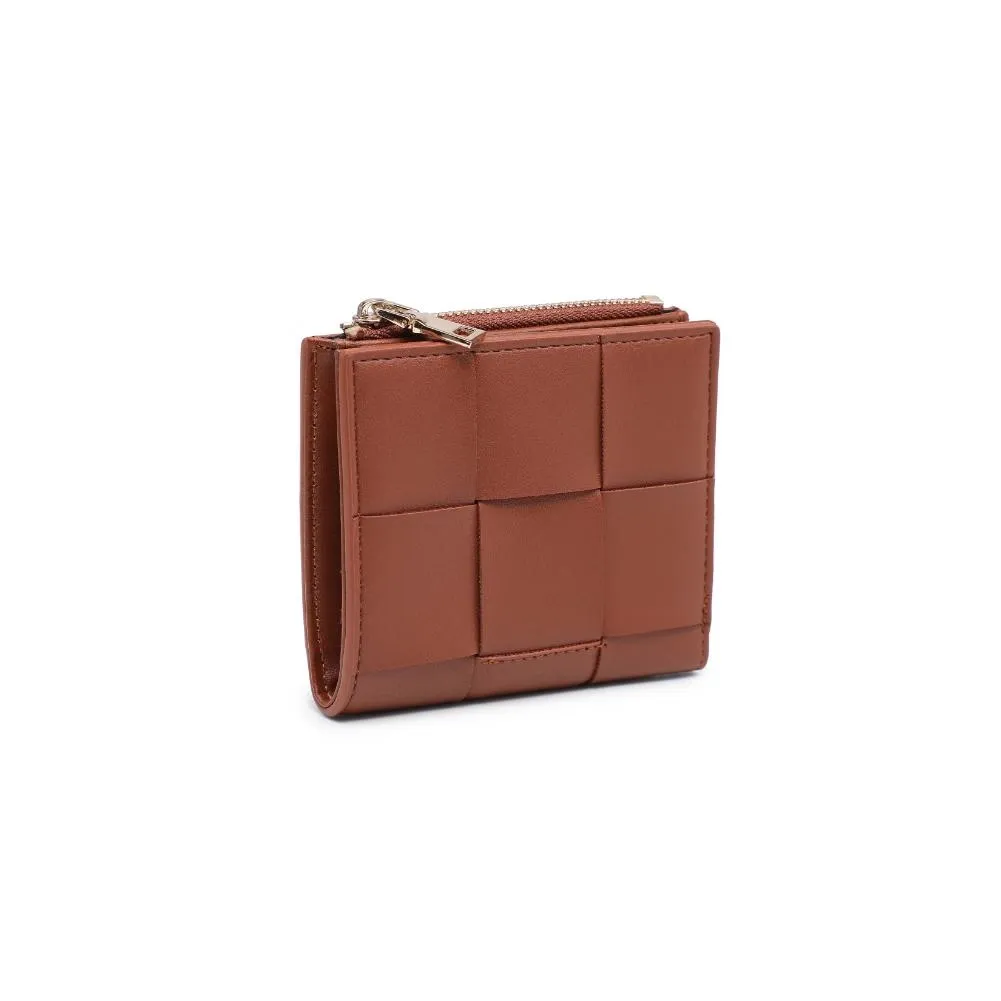 Amelie Woven Card Holder- Chocolate