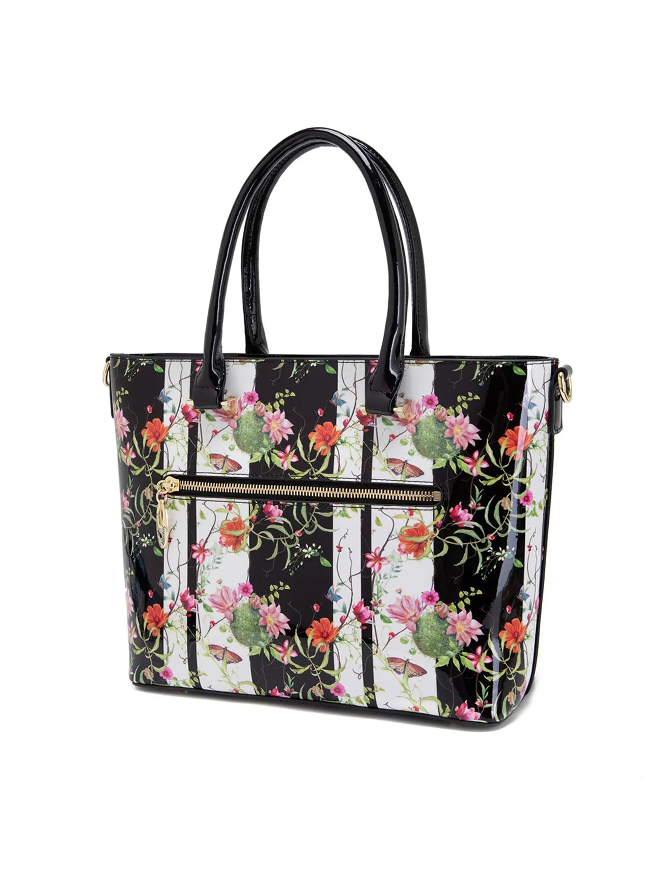 ANTHEA PATENT LEATHER GRIP HANDLE BAG- SF16-8787-SALE