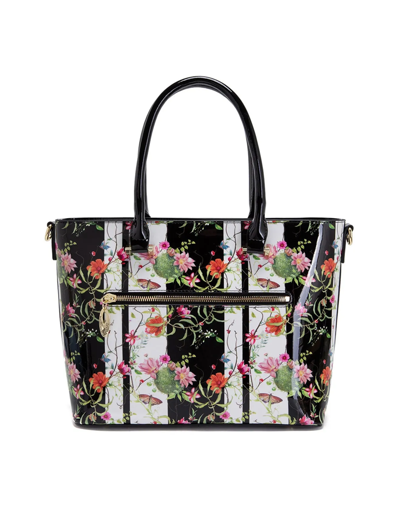 ANTHEA PATENT LEATHER GRIP HANDLE BAG- SF16-8787-SALE