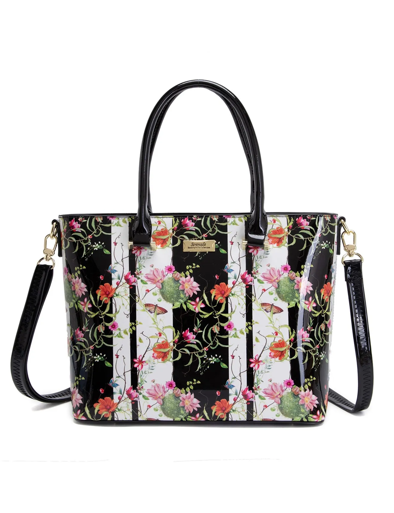 ANTHEA PATENT LEATHER GRIP HANDLE BAG- SF16-8787-SALE