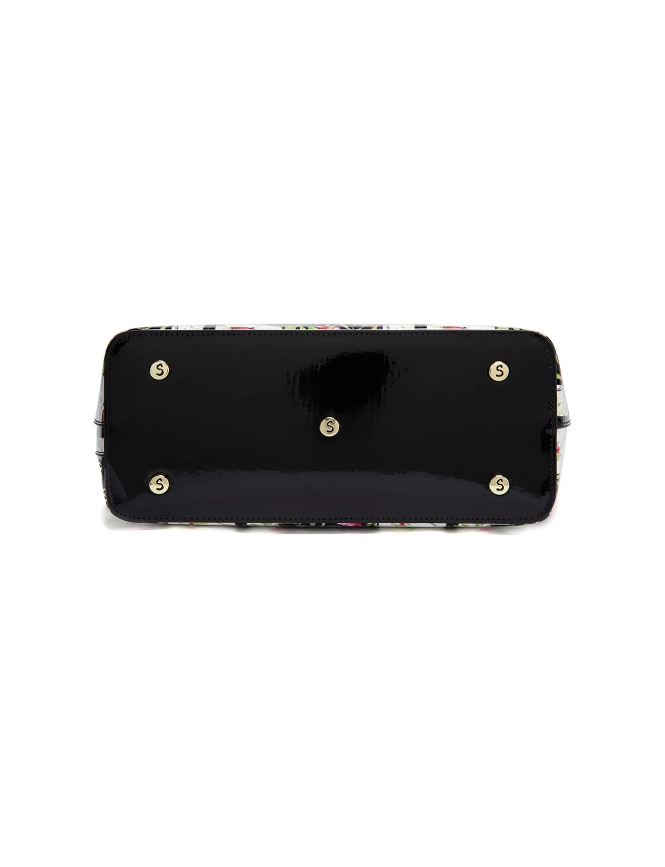 ANTHEA PATENT LEATHER GRIP HANDLE BAG- SF16-8787-SALE