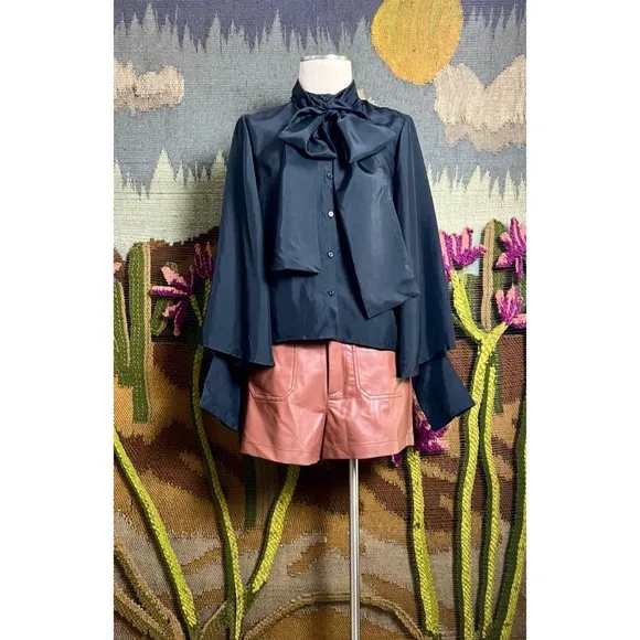 Anthropologie Colette Faux Leather Shorts 30