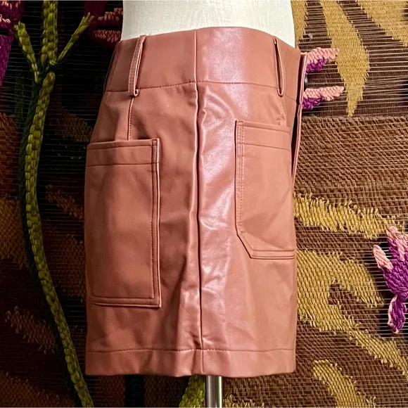 Anthropologie Colette Faux Leather Shorts 30