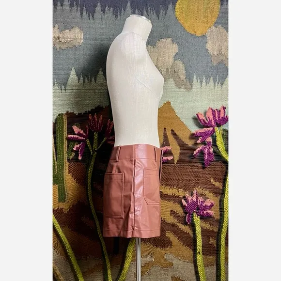 Anthropologie Colette Faux Leather Shorts 30