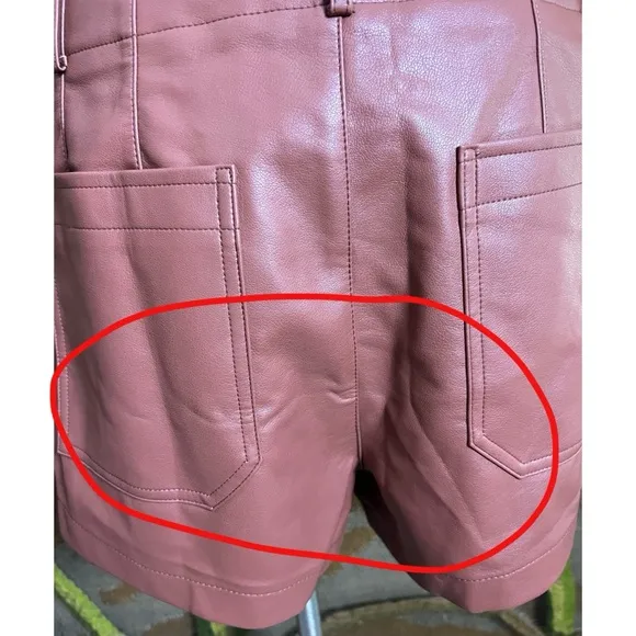 Anthropologie Colette Faux Leather Shorts 30