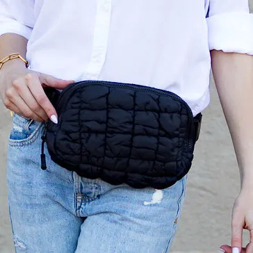 Anya Quilted Puffer Sling Crossbody Belt Bum Fanny Waist Bag