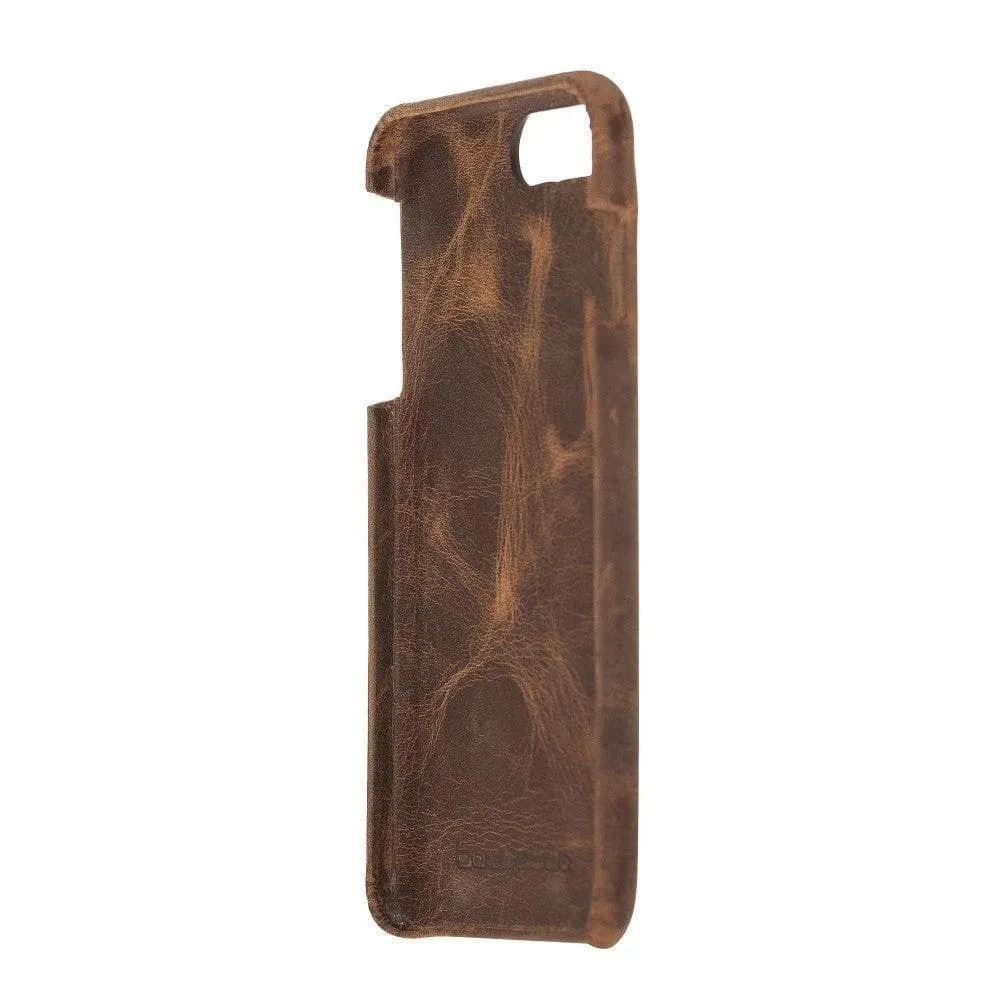 Apple iPhone SE Series Fully Covering Leather Back Cover Case