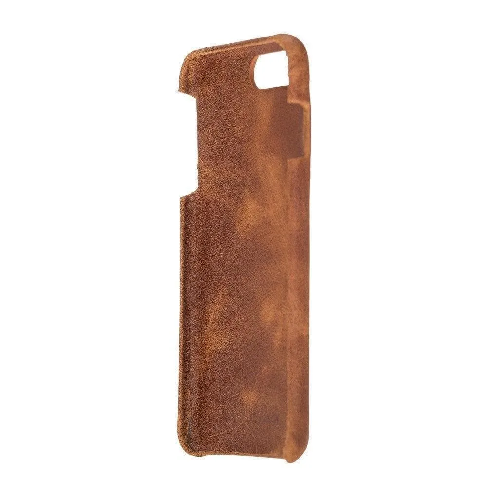 Apple iPhone SE Series Fully Covering Leather Back Cover Case