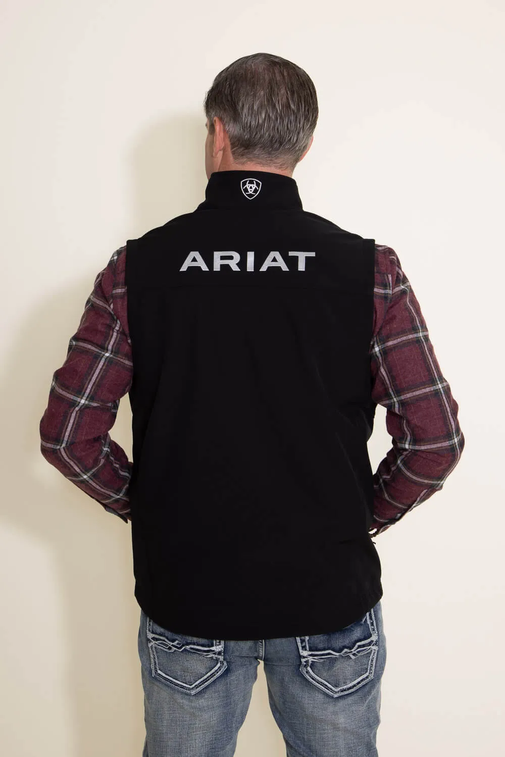 Ariat Logo 2.0 Softshell Vest for Men in Black | 10028321-BLK