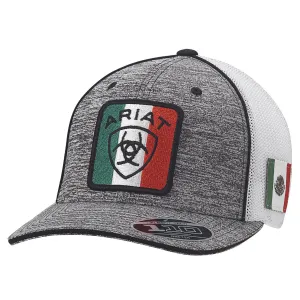 Ariat Men's Mexican Flag Logo Snap Back Grey