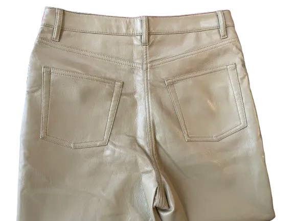 Aritzia Wilfred Beige Pleather Pants