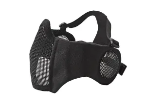 ASG Metal mesh mask with cheek pads and ear protection, BLACK