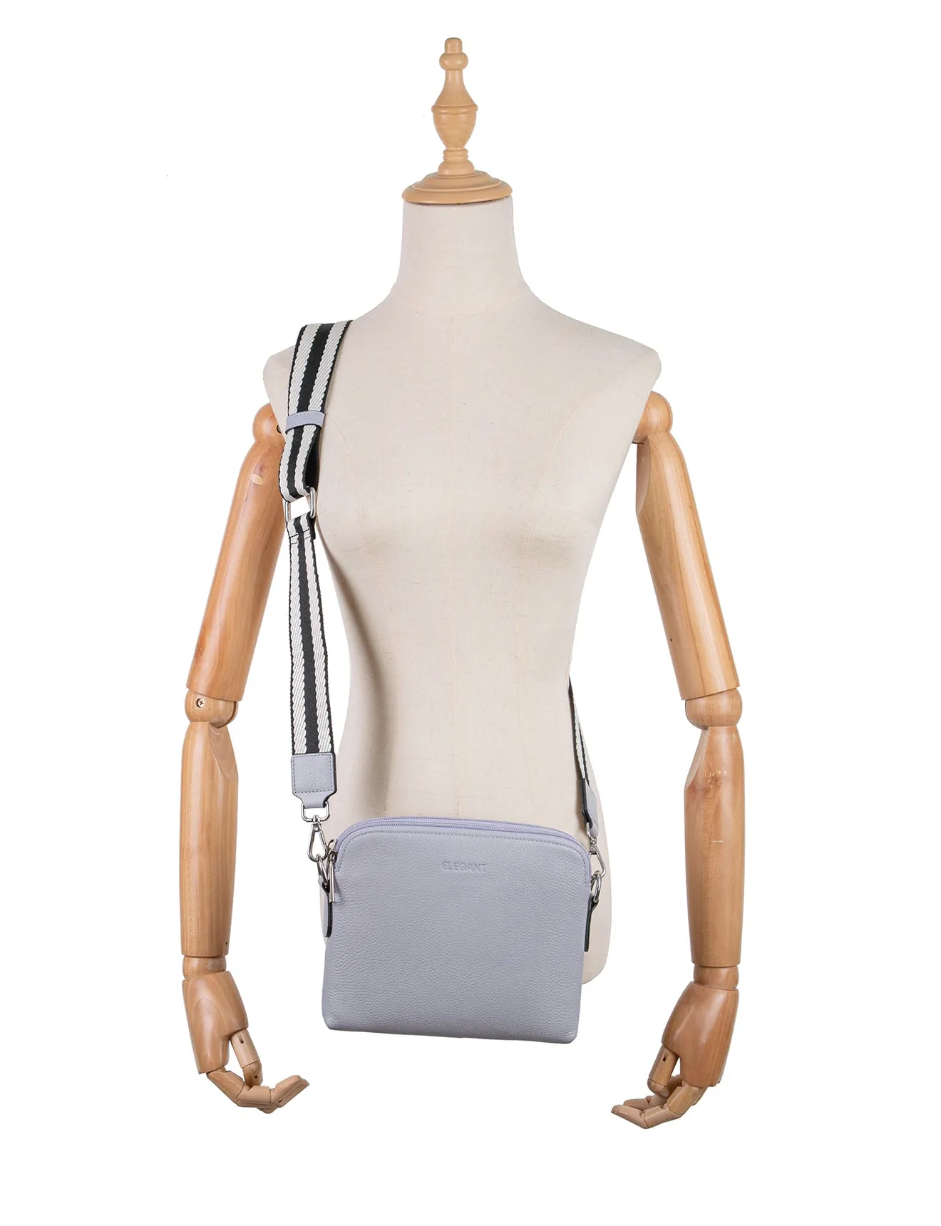 ASHLEY LEATHER BAG WEBBING STRAP- E1-0838-CORNFLOWER-SALE