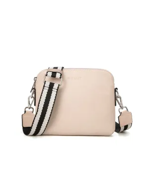ASHLEY LEATHER BAG WEBBING STRAP- E1-0838-IVORY