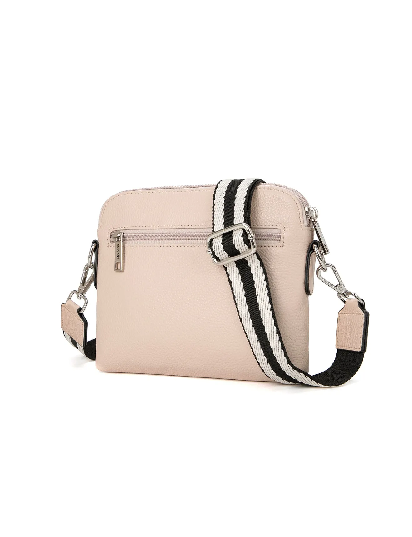 ASHLEY LEATHER BAG WEBBING STRAP- E1-0838-IVORY