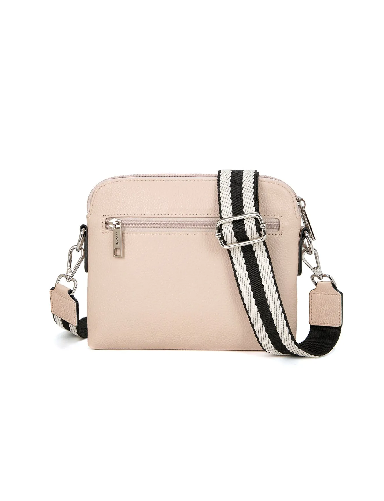 ASHLEY LEATHER BAG WEBBING STRAP- E1-0838-IVORY