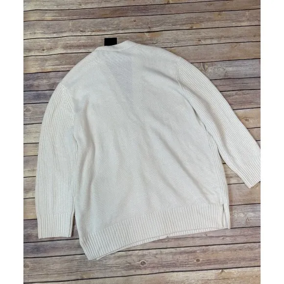 ATM Anthony Thomas Melilla Oversized Knit Cardigan Ivory Size S