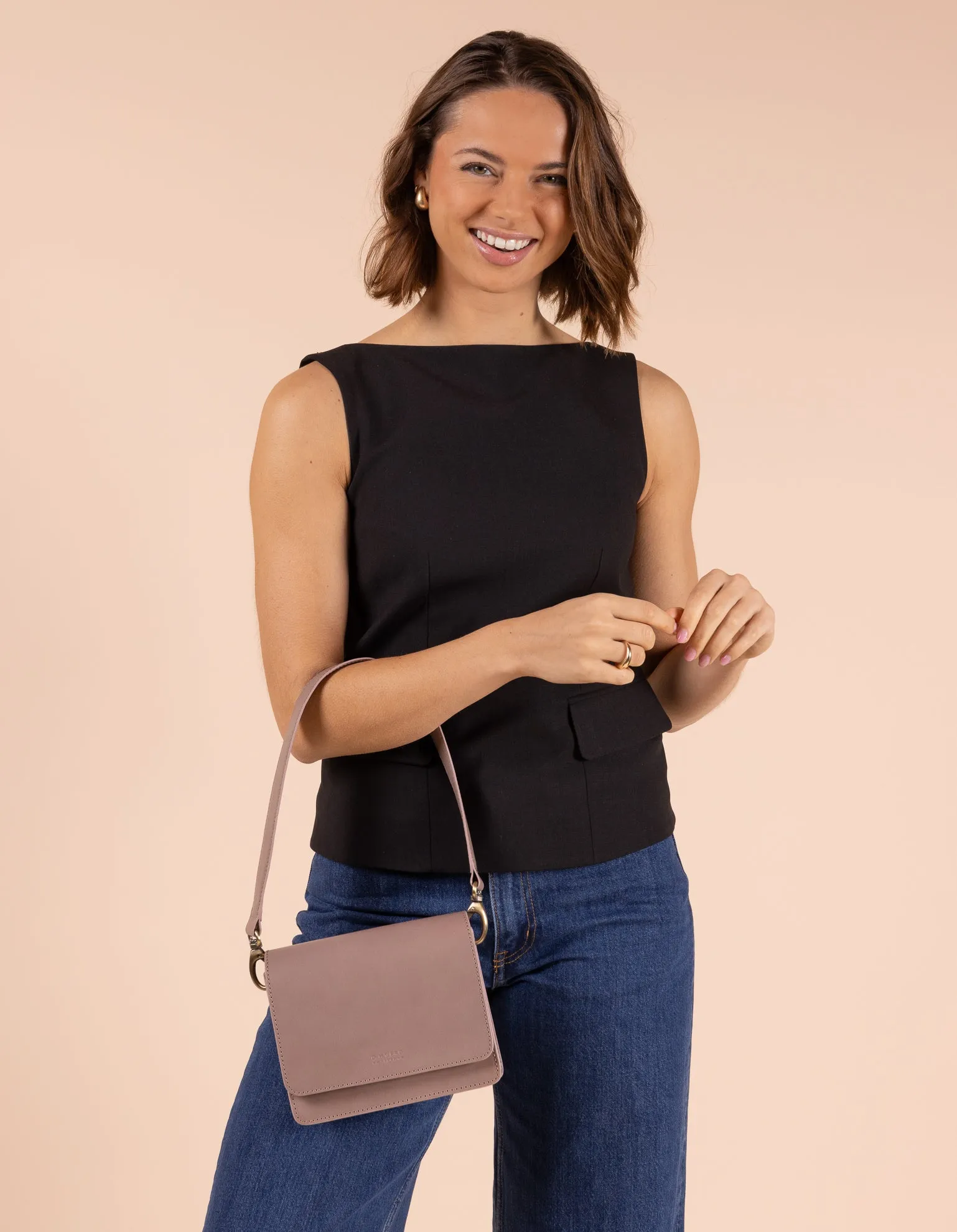 Audrey Mini Bag Classic Leather Pale Mauve
