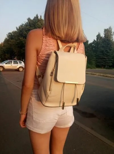 Backpack Purse Leather Shoulder Bag Ladies Travel Bag