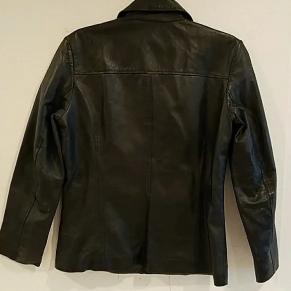BAGATELLE BLACK LEATHER ZIP UP JACKET‎ (sz med)